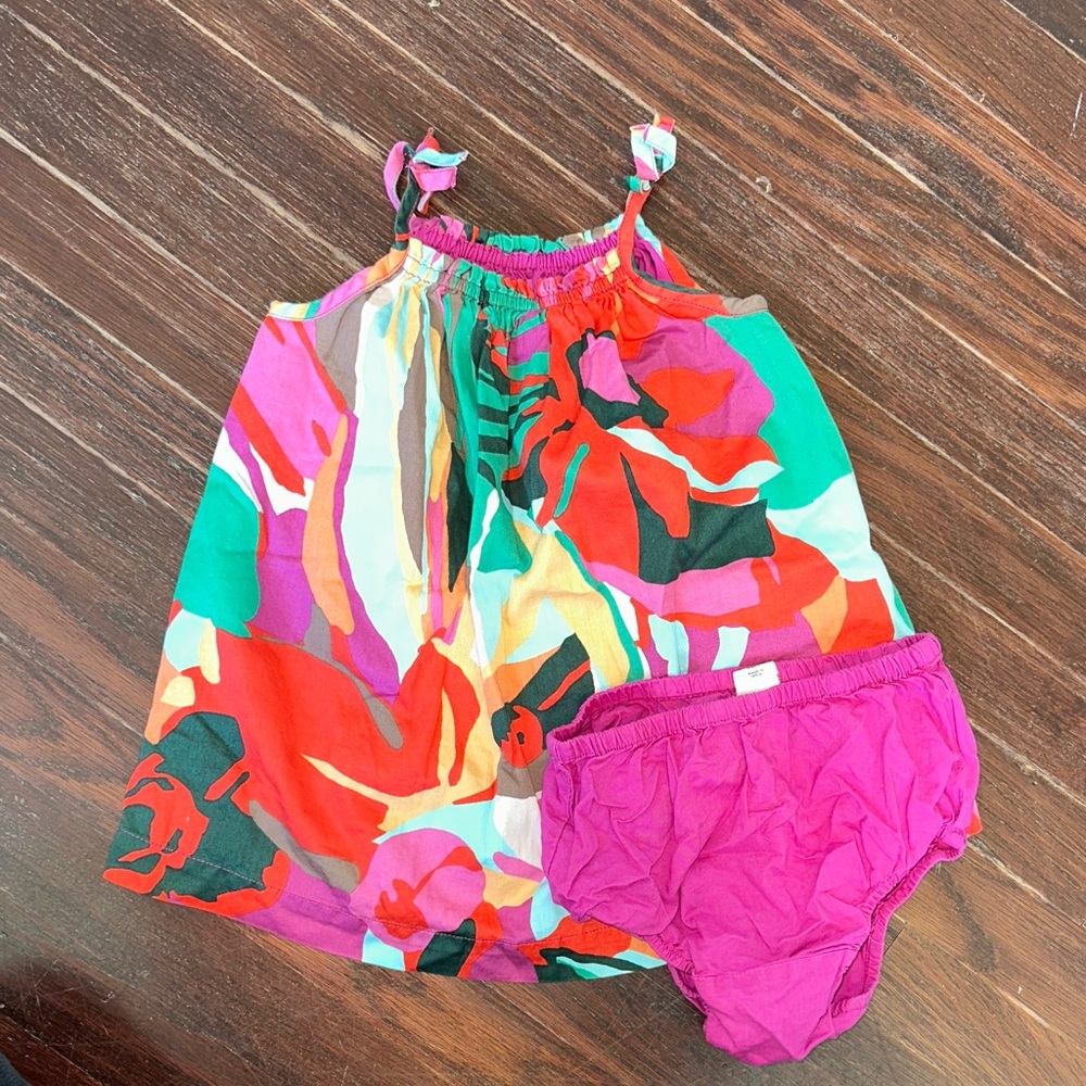 GAP Pink and Blue Baby Dress